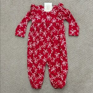 NWT Beaufort Bonnet Company Bustling Bows Angel Sleeve Romper